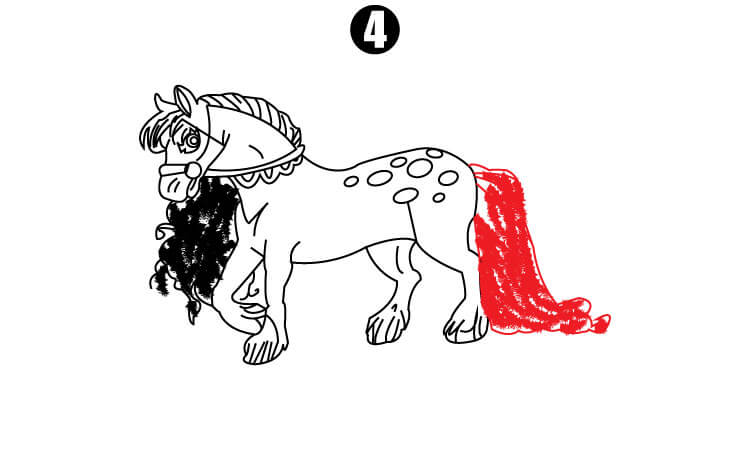 Gypsy Horse Drawing easy