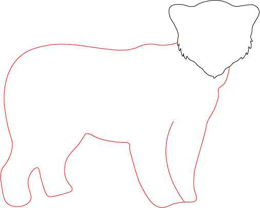 jaguar drawing step 2