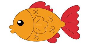 Cartoon Fish Drawing easy