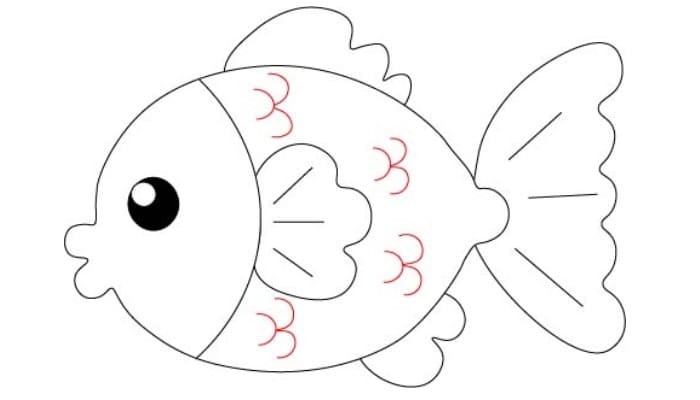 cartoon fish drawing Sketch