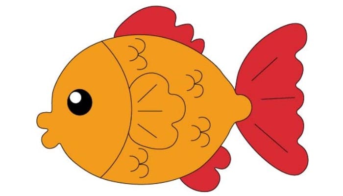 cartoon fish drawing easy