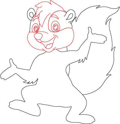 Skunk Drawing for kids