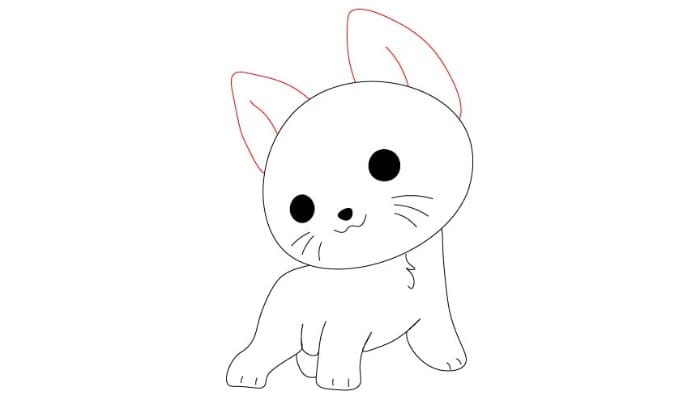 Cartoon Cat Drawing for kids