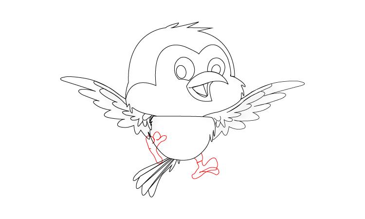 Cute bird Drawing realistic